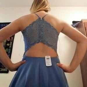 NWT light blue razorback dress